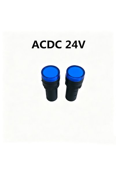 Choice مصباح مؤشر LED أزرق (ACDC 24 فولت) 2 قطعة 16 مم AD16-16C للتركيب على ا...