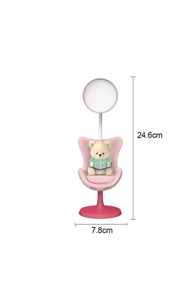 Choice Pink Creative Cute Bear Flexible Led Study Desk Lamp with Phone Holder...