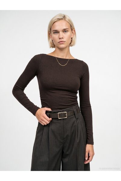 Dilvin 33270 Sıcak Tutan Kayık Yaka Bra-Free Top