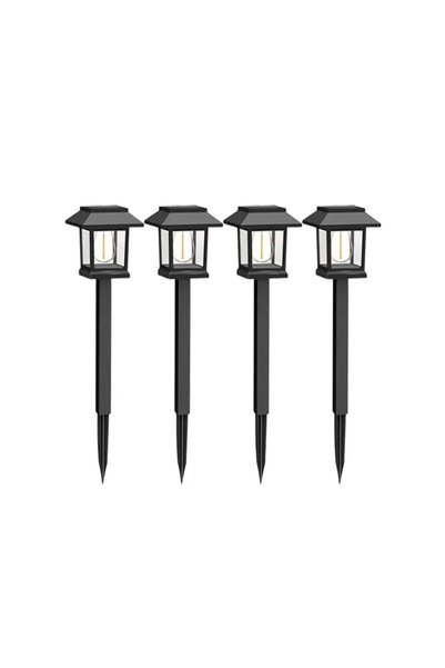 Choice 4Pcs Solar Pathway Lights Outdoor Waterproof Warm White LED Solar Powe...