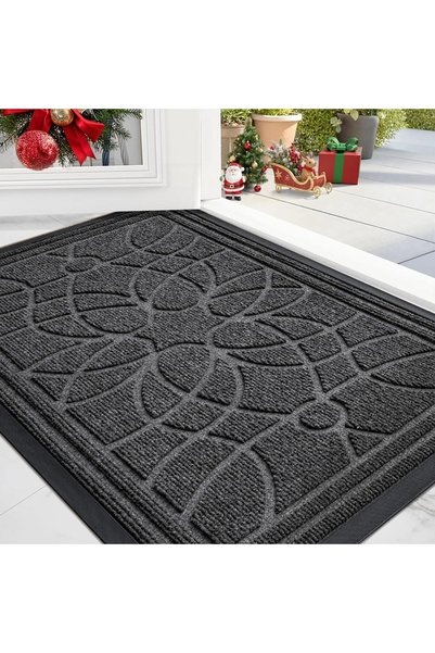 Generic Front Door Mat, Heavy Duty Outdoor Indoor Natural Rubber Doormat, Low...