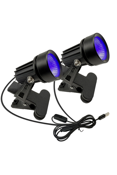 Choice USB 2 lights with clip UV Purple Light Spot Light 5V USB Plug UV Proje...