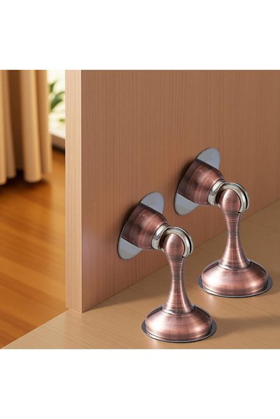 Generic Stainless Steel Magnetic Door Stops 2-Pack, Antique Bronze Wall & Flo...