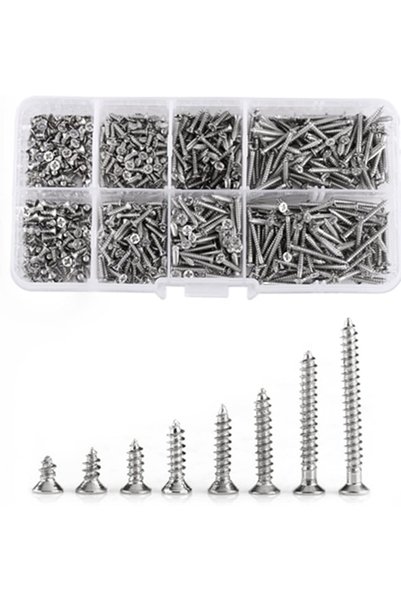 Generic 800pcs Self Tapping Screws, M2*4/5/6/8/10/12/16/20mm Flat Head Screws...