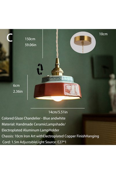 Choice مصابيح معلقة سيراميكية جديدة بتصميم صيني عتيق، نوافذ عرض على الطراز ال...