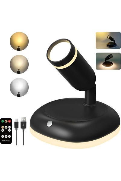 Generic Rechargeable Wireless Indoor Spotlights with Remote Control, 4000mAh ...
