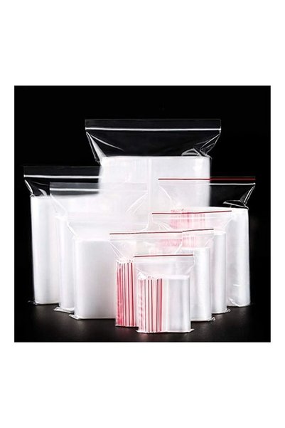 Arabest 100-Piece Reusable Zip Lock Packaging Bags Clear 15x20cm
