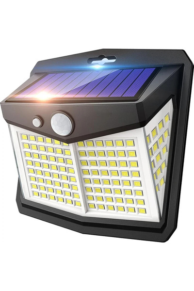Choice مصباح جداري شمسي خارجي متين بـ 128 LED مع مستشعر حركة، متوفر بـ 1 أو 2...