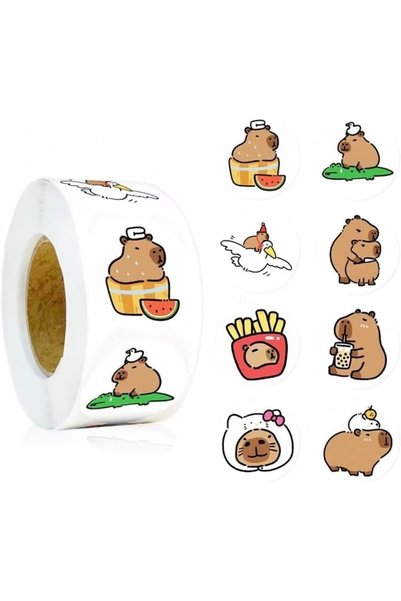 Generic Cute Capybara Stickers - Waterproof Cartoon Animal Decals for Kids Te...