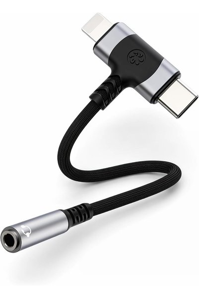 Generic محول صوت USB-C إلى Lightning مقاس 3.5 ملم للسماعات
