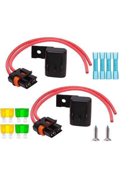 Generic حامل فيوز داخلي مقاوم للماء بمعيار IP67، مع سلك توصيل 12AWG، حامل فيو...