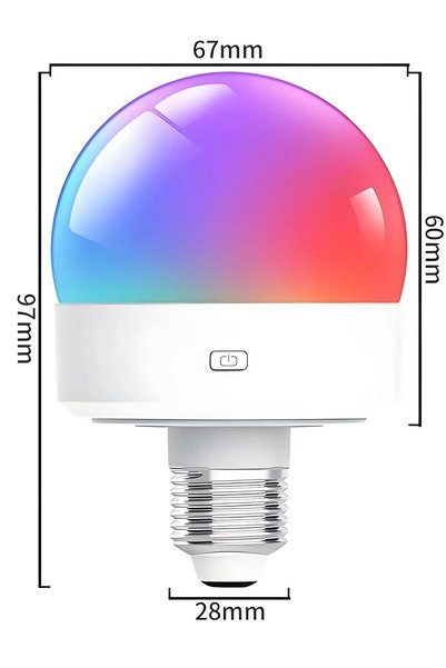 Choice 1 قطعة مصباح LED ذكي 15 لونًا RGB E27 قابل للتعتيم يعمل بالبطارية وقاب...