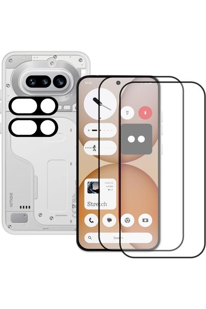 Generic واقي شاشة حريري مطبوع + فيلم حماية للعدسة لهاتف Nothing Phone (4a)