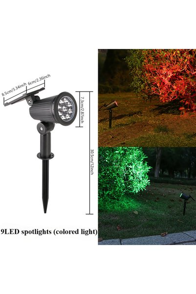 Choice مصباح LED شمسي RGB لإضاءة الحدائق الخارجية، مقاوم للماء، يعمل بالطاقة ...