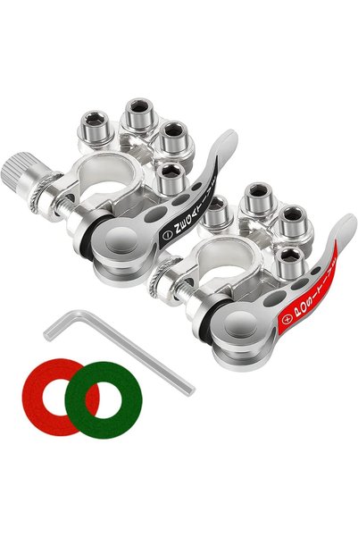 Generic قطعتان من موصلات طرفية لبطارية السيارة سريعة التحرير، فضي-1 |   تحديد...