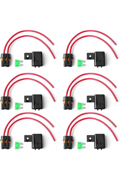 Generic حامل فيوز مقاوم للماء، 6 قطع، 12AWG 30A، IP68، واقي دائرة كهربائية صغ...