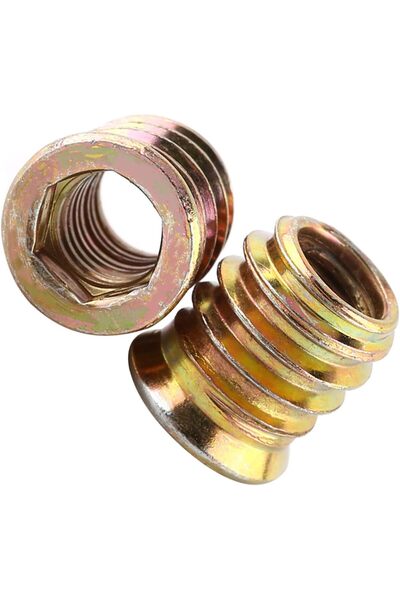 Generic 20 قطعة M8x15mm الكربون الصلب عرافة مقبس محرك إدراج المكسرات الخشبية ...
