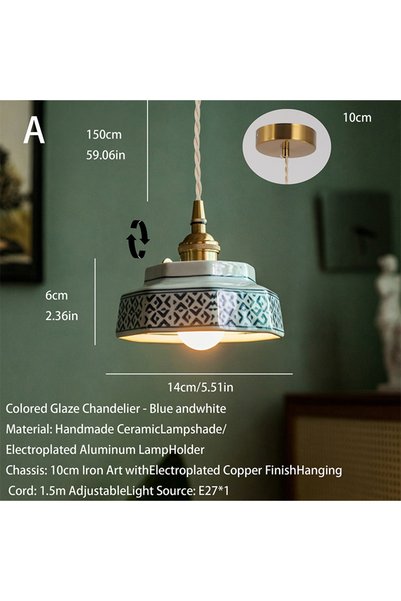 Choice مصابيح معلقة سيراميكية جديدة بتصميم صيني عتيق، نوافذ عرض على الطراز ال...