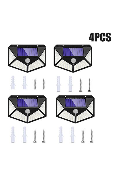 Choice 4PCS 1-6PCS 100 LED Outdoor Solar Lights with Motion Sensor and 3 Ligh...