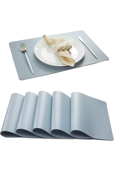 Generic Faux Leather Placemats Set of 6, Anti Slip Dining Place Mats for for ...