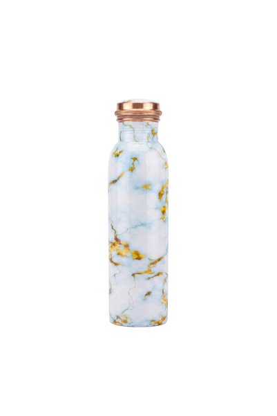 Mobcos Copper Water Bottle 1 Litre, 99% Pure Copper Bottle with Leakproof Scr...