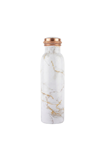 Mobcos Copper Water Bottle 1 Litre, 99% Pure Copper Bottle with Leakproof Scr...