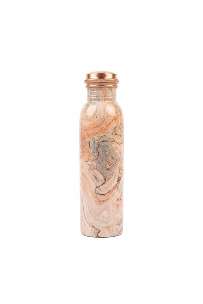 Mobcos Copper Water Bottle 1 Litre, 99% Pure Copper Bottle with Leakproof Scr...
