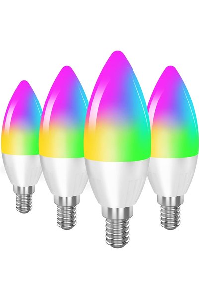 Generic Smart Light Bulb, E14 Led Bulb Works with A and Google Home, WiFi Can...