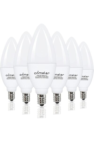 Generic E12 LED Candelabra Bulb, Ceiling Fan Light Bulbs, 5 Watt (60 Watt Equ...