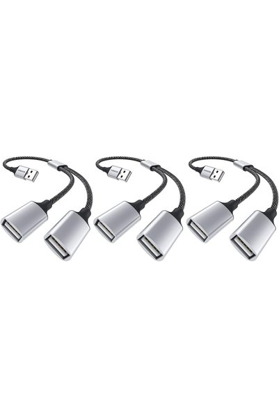 Generic موزع USB، محول USB ذكر إلى 2 أنثى، محول تقسيم 1-إلى-2-خارج للشحن/نقل ...
