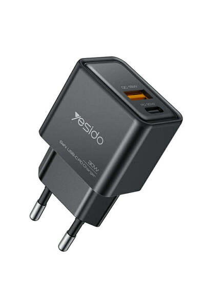 Yesido Încărcător de perete (YC64) - Două porturi Type-C + USB-A, Încărcare r...