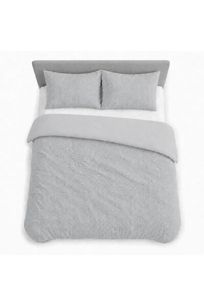Detexpol Set lenjerie de pat, Detexpol, Muslin Dream, gri, 220x200 cm, 3 pies...