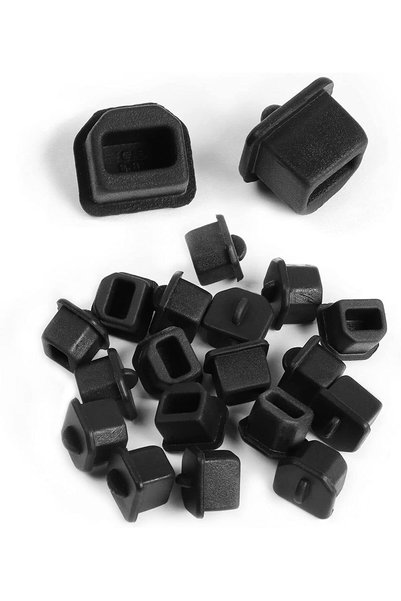 Generic 20 قطعة غطاء حماية من الغبار لمنفذ USB B، سدادات سيليكون ناعمة مضادة ...