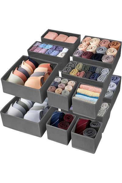 Generic 12PCS Fabric Drawer Organisers, Underwear Organizer Divider 3 Sizes F...