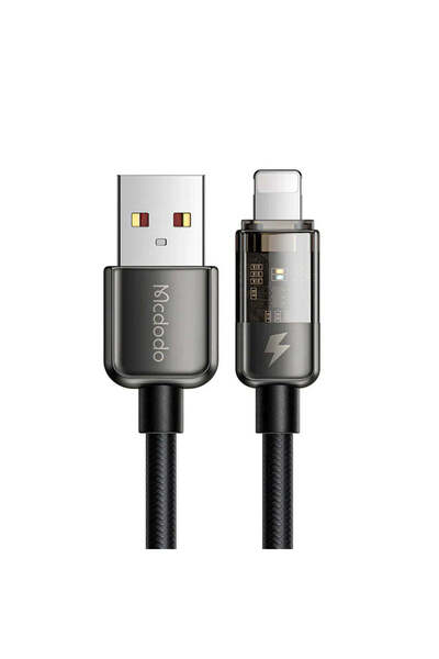 Mcdodo Cablu de date (CA-3140) - USB la Lightning, 3A, Design transparent, Op...