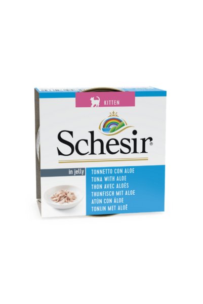 Schesir Hrana umeda pentru pisici Kitten cu ton si aloe 85 g