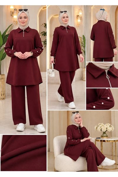 HANEDAN TESETTÜR Shirt with Collar, Zipper, Sleeves, Button Detail, Oysho Fab...
