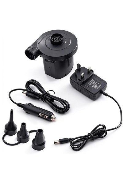 GENERAL مضخة هواء كهربائية DC12V-AC230V مع 3 ملحقات، نافخ هواء محمول