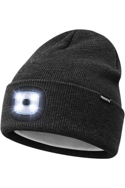 Generic LED Lighted Beanie Hat, 4 LED Ultra Bright USB Rechargeable Running H...