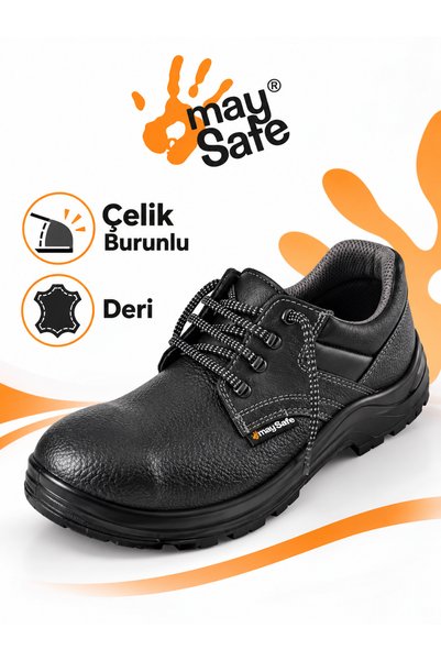 MaySafe May Safe Deri Çelik Burunlu İş Güvenlik Ayakkabısı Kaydırmaz (4 Mevsim)