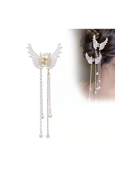 Noonedibs Fluture metalice păr gheare clip fluture ciucure agrafe de păr clem...