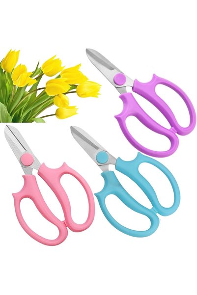 Generic 3 Pcs Professional Garden Scissors Set, Premium Floral Shears with Co...
