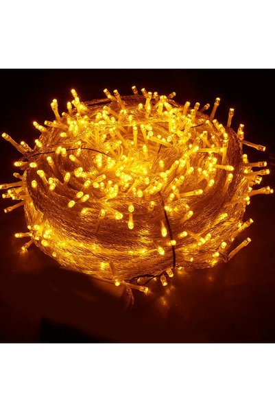 Noonedibs Șir luminos extra lung, 400 LED-uri, 5,8 m, cu inserție de lumini d...
