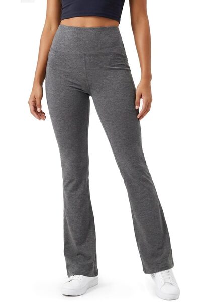 OtherMax Pantaloni Jambiere Damă Lungi din Bumbac pentru Yoga și Fitness Gri XL