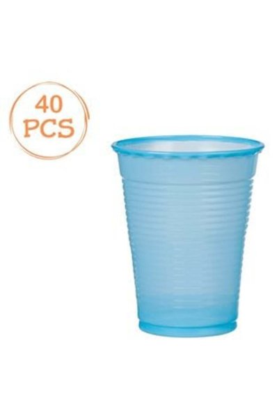 UNIC Set of 40 Light Blue Plastic Cups 200ml