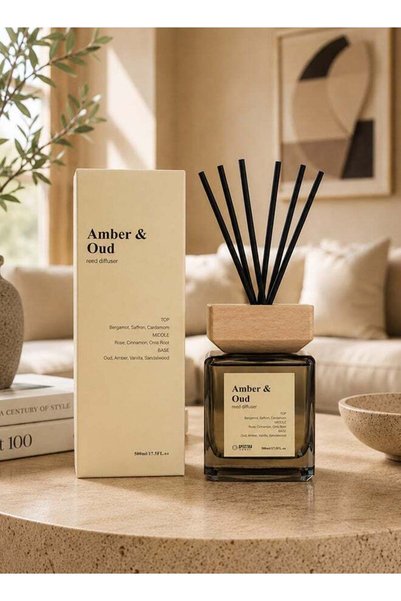 Generic Spectra Home Reed Diffuser Amber & Oud, 500 ML | 1 Pack | Reed Diffus...