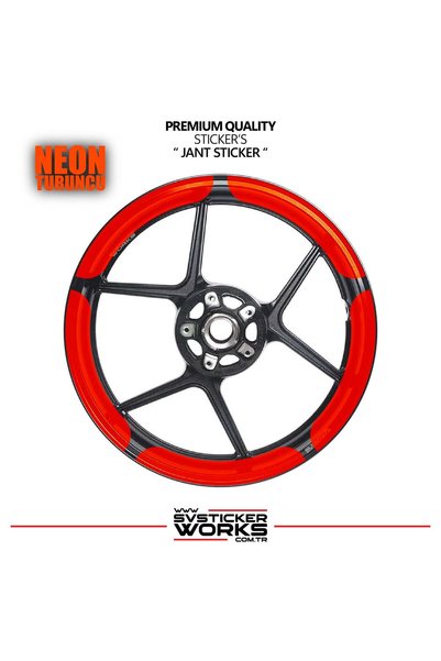 ARONA Taycan Style 17 Inch Motorcycle Wheel Sticker Set – Compatible with Nak...
