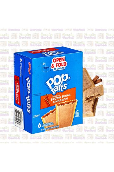 Pop Tarts حلوى توستر بوب تارتس مثلجة بنكهة القرفة والسكر البني 576 جرام 6 اكي...
