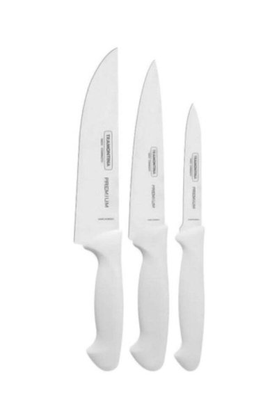 Generic TRAMONTINA 3-Piece Premium Knife Set Silver/White