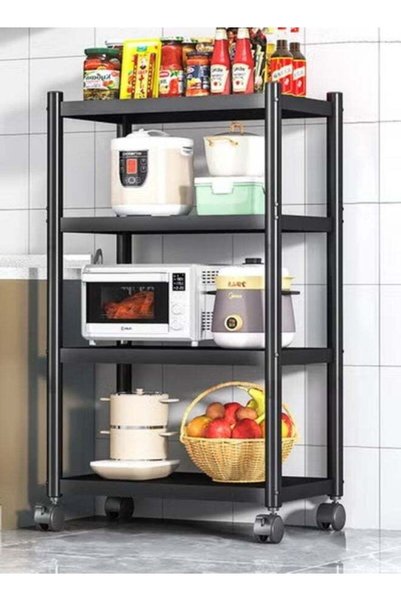 Generic DMG TECH 4-Tier Adjustable Rolling Storage Rack | 480KG Max Load | Ca...